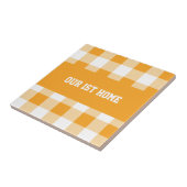 Gingham Pattern Unsere 1. Zuhause Fliese (Seite)