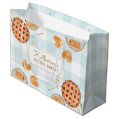 Gingham Pattern Watercolor Pastries Backbäckerei Große Geschenktüte (Vorderseite Schrägansicht)