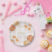Gingham Pattern Watercolor Pastries Backbäckerei Pappteller (Party)