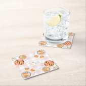 Gingham Pattern Watercolor Pastries Backbäckerei Rechteckiger Pappuntersetzer (Vor Ort)