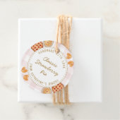 Gingham Pattern Watercolor Pastries Backware Geschenkanhänger (Beispiel)