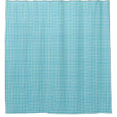 Gingham-patterned shower curtain in teal and white duschvorhang (Vorderseite)