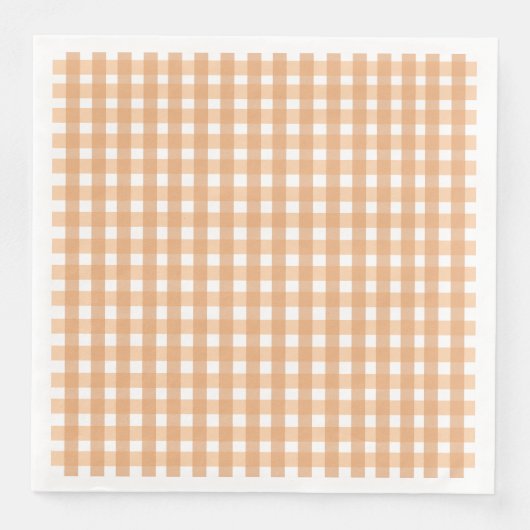 Gingham: Peachy Serviette (Vorderseite)