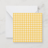 Gingham Personalisiert Gift Enclosure Cards Mitteilungskarte (Rückseite)