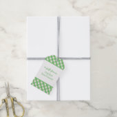Gingham Personalisiert Gift Tags Geschenkanhänger (Mit Garn)