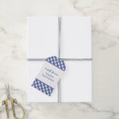 Gingham Personalisiert Gift Tags Geschenkanhänger (Mit Garn)