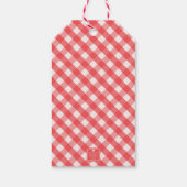 Gingham Personalisiert Gift Tags Geschenkanhänger (Rückseite)