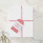 Gingham Personalisiert Gift Tags Geschenkanhänger (Mit Garn)