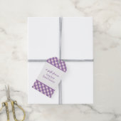 Gingham Personalisiert Gift Tags Geschenkanhänger (Mit Garn)