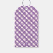 Gingham Personalisiert Gift Tags Geschenkanhänger (Rückseite)