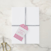 Gingham Personalisiert Gift Tags Geschenkanhänger (Mit Garn)