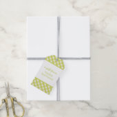 Gingham Personalisiert Gift Tags Geschenkanhänger (Mit Garn)