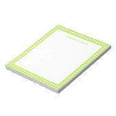 Gingham Personalisiert Notepad Notizblock (Rotiert)