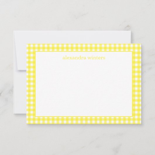 Gingham Personalisierte Mitteilungskarten (Vorderseite)