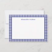 Gingham Personalisierte Mitteilungskarten (Vorderseite)