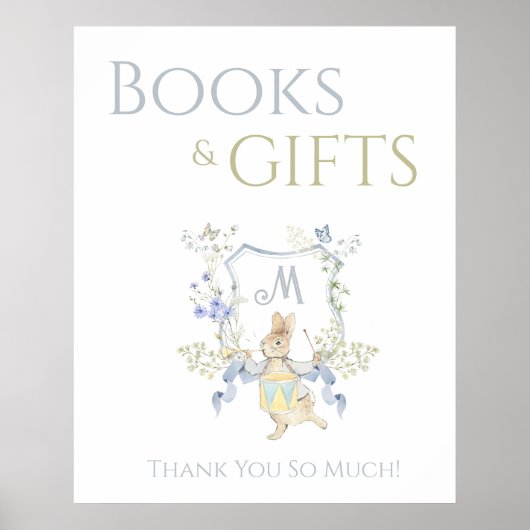 Gingham Peter der Rabbit Baby Books Geschenkzeiche Poster (Vorne)