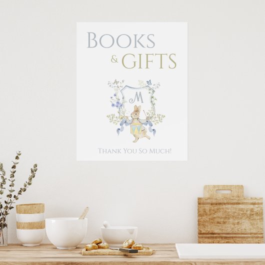 Gingham Peter der Rabbit Baby Books Geschenkzeiche Poster (Küche)