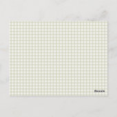 Gingham Peter der Rabbit Twins Baby Showbudget Postkarte (Rückseite)