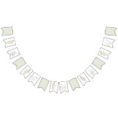 Gingham Peter die Rabbit Blue Monogram Baby Dusche Wimpelkette (Alle)