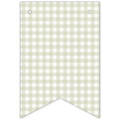 Gingham Peter die Rabbit Blue Monogram Baby Dusche Wimpelkette (Erste Fahne)