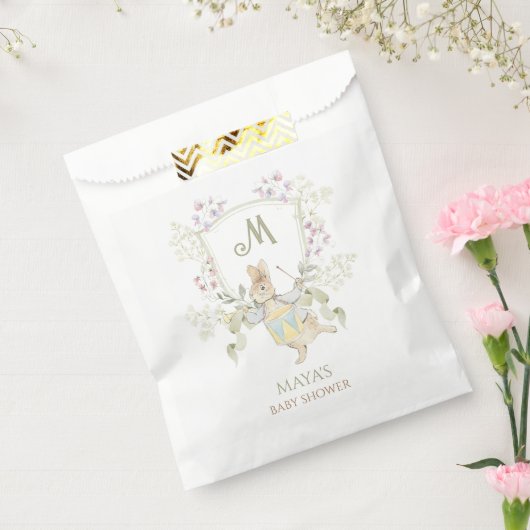 Gingham Peter die Rabbit Monogram Baby Dusche Geschenktütchen (Versiegelt)