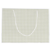 Gingham Peter die Rabbit Monogram Baby Dusche Große Geschenktüte (Rückseite)