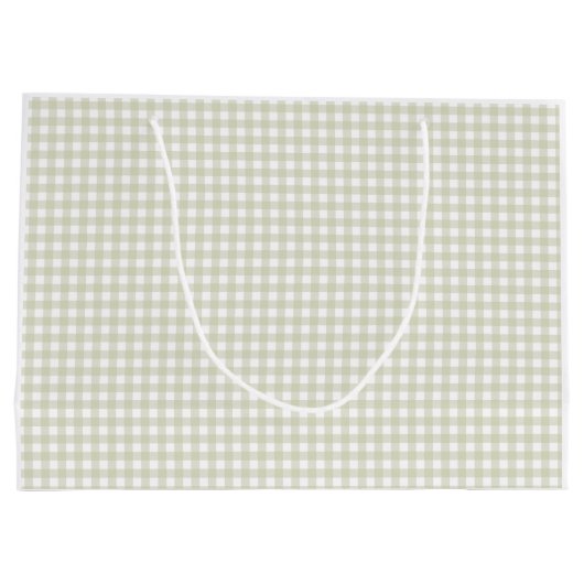 Gingham Peter die Rabbit Monogram Baby Dusche Große Geschenktüte (Rückseite)