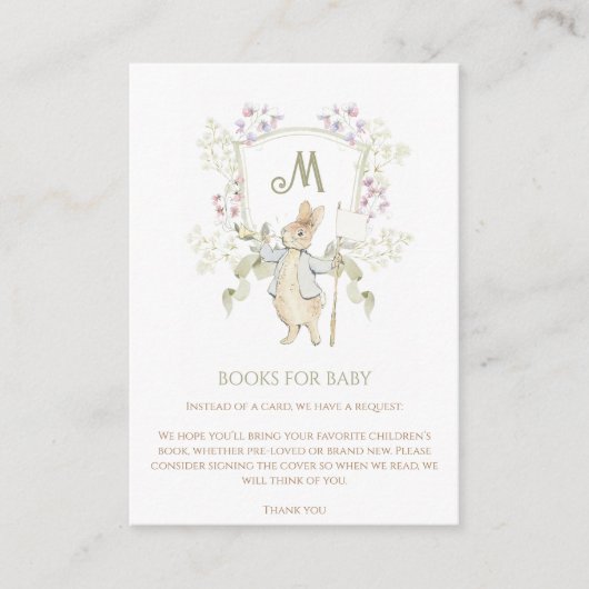 Gingham Peter, Rabbit Baby Showbucher anfordern Begleitkarte (Vorderseite)