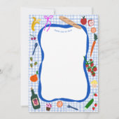 Gingham Picnic Modern Niedlich CUSTOM BIRTHDAY Dankeskarte (Vorderseite)