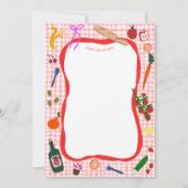 Gingham Picnic Modern Niedliches CUSTOM Brautparty Dankeskarte (Vorderseite)