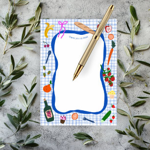 Gingham Picnic Modern Niedliches CUSTOM Brautparty Dankeskarte