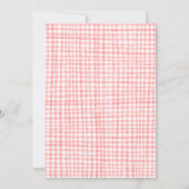 Gingham Picnic Modern Niedliches CUSTOM Brautparty Einladung (Rückseite)