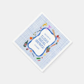 Gingham Picnic Modern Niedliches CUSTOM Brautparty Serviette (Ecke)