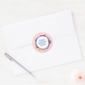 Gingham Picnic Moderne Niedliche CUSTOM BIRTHDAY P Runder Aufkleber (Umschlag)