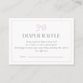Gingham Pink Bow Baby Girl Dusche Winzer Raff Visitenkarte (Vorderseite)