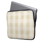 Gingham | Pink & Creme Laptopschutzhülle (Vorderseite Links)