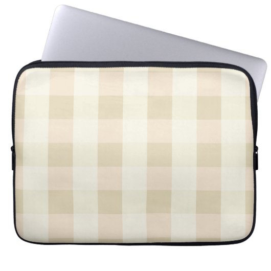 Gingham | Pink & Creme Laptopschutzhülle (Vorderseite)