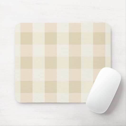 Gingham | Pink & Creme Mousepad (Mit Mouse)