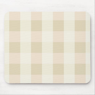 Gingham Pink & Creme Mousepad