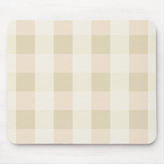 Gingham | Pink & Creme Mousepad (Vorne)
