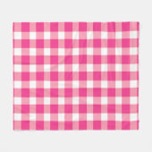 Gingham Pink Design Fleecedecke (Vorderseite (Horizontal))