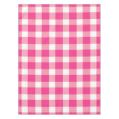 Gingham Pink Design Tischdecke (Vorderseite)