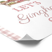 Gingham Pink Fresh off the market Brautparty Poster (Ecke)