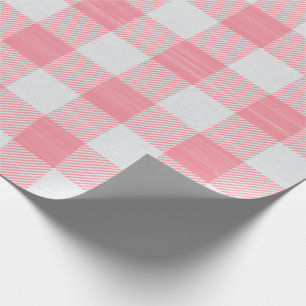 Gingham Pink Kariert Girly Baby Girl Dusche Niedli Geschenkpapier