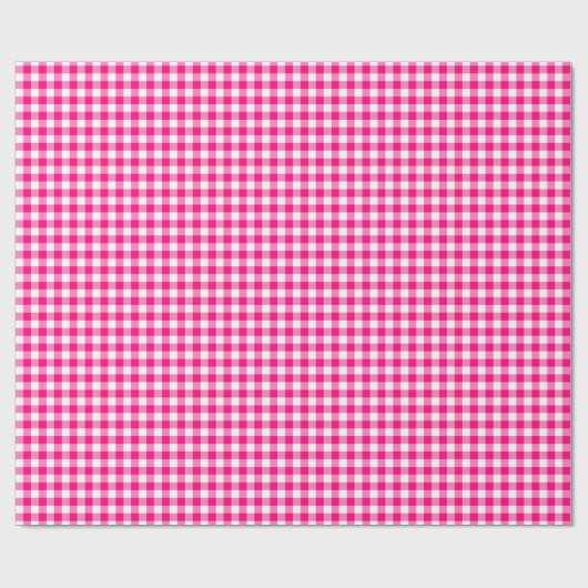 Gingham-Pink-Packpapier Geschenkpapier (Flach)