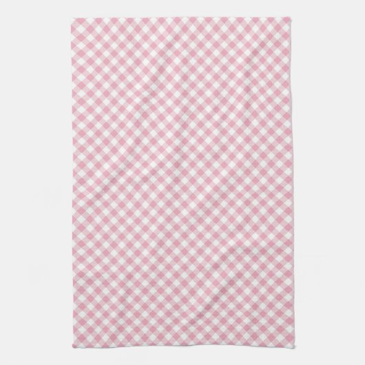 Gingham Pink Simple Geschirrtuch (Vertikal)