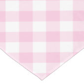 Gingham Pink und Weiß Kariertes Muster Tischdecke (Schrägansicht)