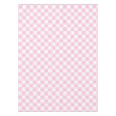 Gingham Pink und Weiß Kariertes Muster Tischdecke (Vorderseite)