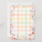 Gingham Pink Wildflower Easter Egg Hunt and Brunch Einladung (Rückseite)