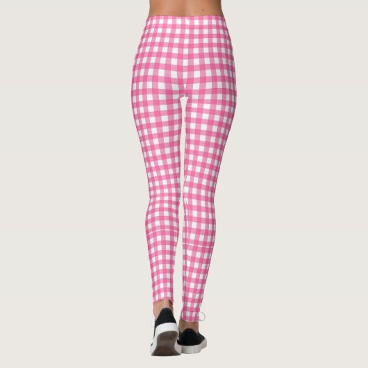 Gingham Pink Yoga Leggings (Rückseite)